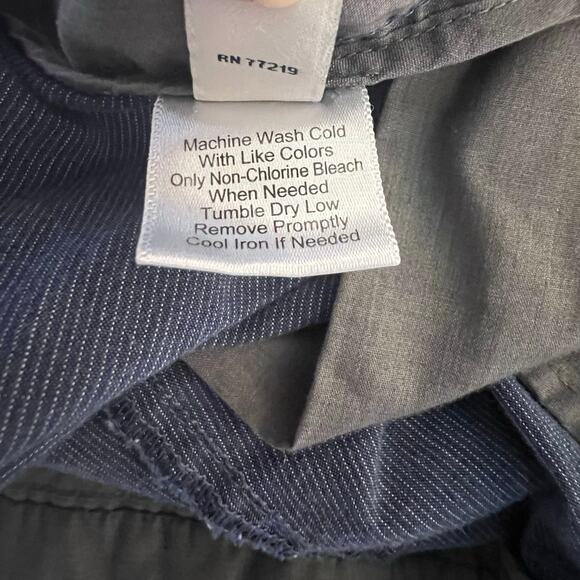 Joseph Abboud men’s size 40 blue, white textured micro striped Chino shorts - Picture 8 of 8